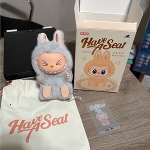 AUTHENTIC POP MART  The Monsters Have A Seat Vinyl Plush Labubu - HEHE